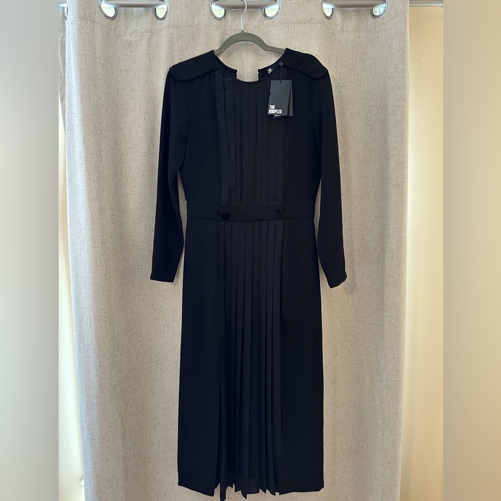 The Kooples Black Pleated Dress